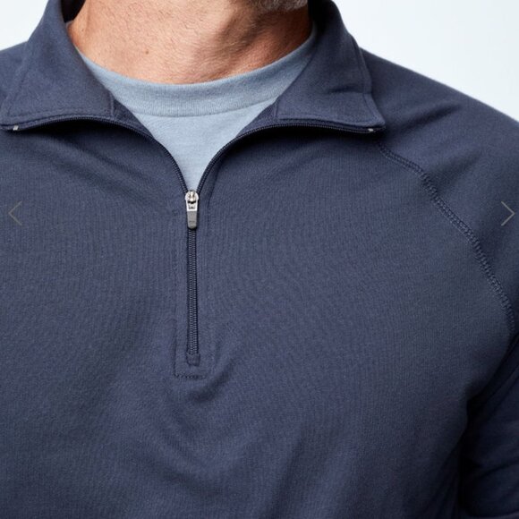 Fresh Clean Threads Odyssey Blue Quarter Zip Mens Size Large - NEW - Picture 2 of 5
